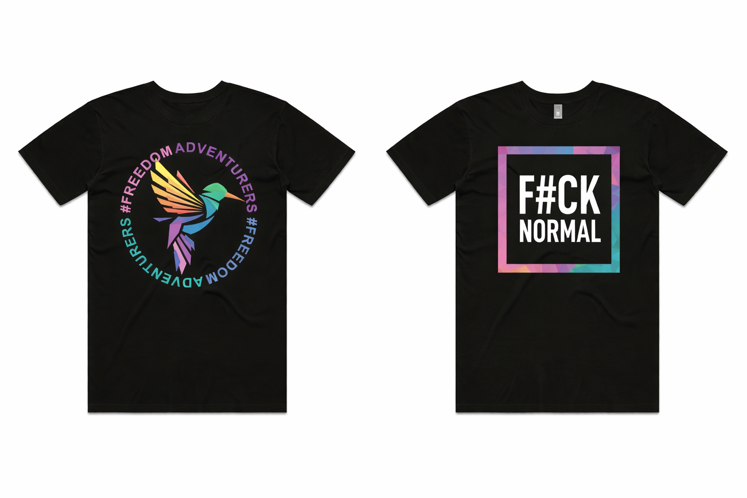 Front view of the F#CK NORMAL t-shirt